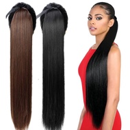 New Long Straight Hair Ponytail Hair Extension Ladies Wig Matte Silk Long Straight Ponytail Girl Hai