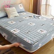 【JJT】Mattress Bed Sheet Protector Cover Printing Fitted Bedsheet Bed Cover Single Queen King Size Suitable Mattress(Depth) 30cm Not Included Pollowcase