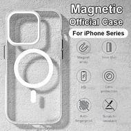 Original For Magsafe Magnetic Wireless Charging Case For iPhone 14 13 12 11 Pro Max Plus Mini X XS XR SE Clear Cover Accessories