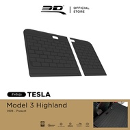 3D Mats กันกระแทกเบาะหลัง TESLA MODEL 3 2021-2025 พรมกันลื่น พรมกันนํ้า พรมรถยนต์