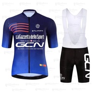 GCN Cycling Jersey Bib Set MTB Uniform Summer Bike Clothing Bicycle Clothes 2022 Men's Maillot Suit 