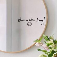 "Have A Nice Day!"Positive Affirmation Sticker Smiling Face Decal