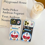 Doraemon Milktea Mirror Cover iphone Case For iphone 6 / 6plus / 7 /8 /plus /x /xr / 11 / 12 / 13 / 14 / 15 / pro /max /promax