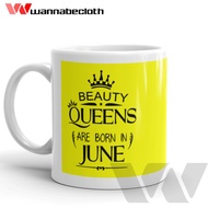 Custom Mug Custom Printed Glass Unique Mug June Birthday Gift Mug Are Born In June 4Queens
