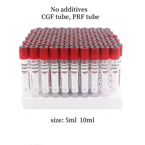 Disposable Sterile Red Top Blood Collection Tube Plain Tube With No Activator PRF Tube for Laborator