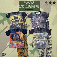 Set Baju Jersey Uniform Kanak-kanak Size 9 tahun -14 tahun
