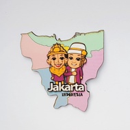 Souvenir Fridge magnet Fridge magnet Paste Betawi Couple By By The Country Of Indonesia