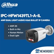 DAHUA IPC-HFW1439TL1-A-IL 4MP DUAL LIGHT AUDIO H265 BULLET IP CAMERA