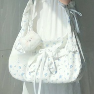 【ne3648fe1.my童衣良品】 [ People Collection]  Spring floral new Style one-shoulder messenger bag bow fres