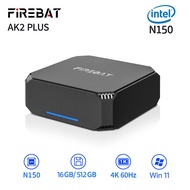 FIREBAT AK2 PLUS MiniPC Intel N150 N100 Dual Band WiFi5 BT4.2 16GB 512GB Desktop Gaming Computer Min