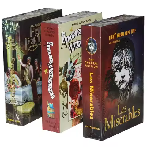 Home Book Safe Key Lock Type High Quality Secret Book Hidden Safe Safe Metal Steel Simulation Classi