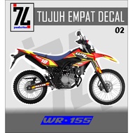 Decal Sticker Motor Cross WR155 Fullbody - Decal Sticker WR 155 code 7402