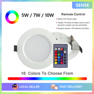 SENSE RGB LED Downlight 5W 7W 10W Colorful Remote Control Ceiling Downlight Dimming Round Spot Light Bedroom Kitchen Indoor Spot Lighting