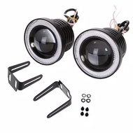A PAIR of 89Mm 89 Mm Led Angel Eyes Fog Lamps
