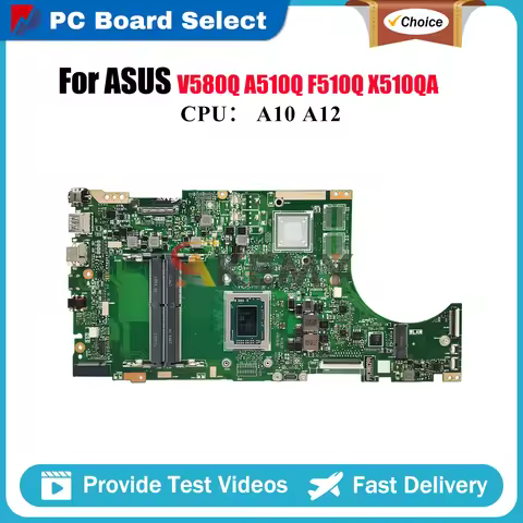 X510QR Laptop Motherboard For ASUS VivoBook F510Q V580Q A510Q X510Q X510QR X510QA Mainboard With A10