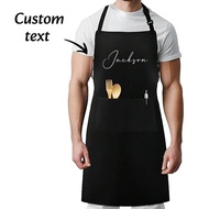 1pc Personalized Adjustable Bib Apron With 2 Pockets Cooking Kitchen Aprons For Women Men Chef,Apron