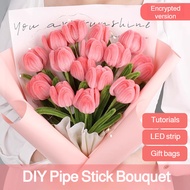 DIY Pipe Stick Bouquet Fuzzy Wire Chenille Stems Craft Flower Bouquet Children Handmade Craft Toy Pi