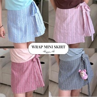 Hygge.hoo-Plaid Skirt Korean Style (Wrap Mini Skirt)