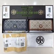 [With Box] Tory Burch High quality embroidered fabric in stock for the 2024 new women's long wallet
