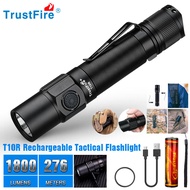 Trustfire T10R ยุทธวิธีไฟฉาย LED 1800 ลูเมนที่มีประสิทธิภาพประเภท C USB ชาร์จ 18650 ไฟฉายพลังงานสูงส