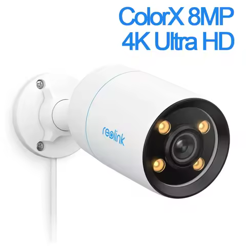 ‌Reolink ColorX 4K 8MP PoE IP Camera F1.0 HDR True Color Night Vision 2 Way Talk 1/1.8'' Black-light