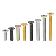 Wanyifa Titanium Alloy Bolt Gr5 M8x15-65mm DIN7991 Hexagon Countersunk Head Bolts for Bicycles And Motorcycles