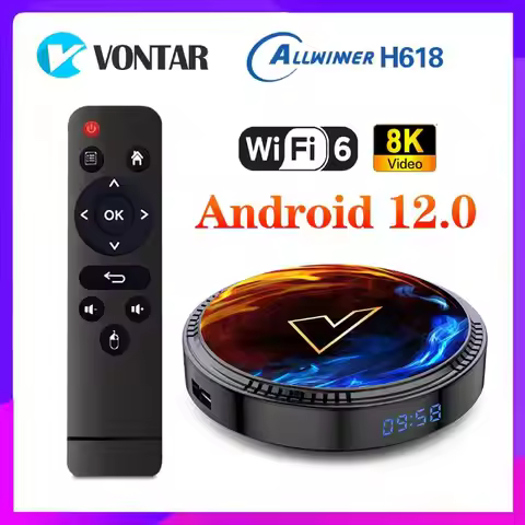 Vontar H1 Allwinner H618 Android 12 TV Box 8K Video BT5.0 Wifi6 Google Voice Android 12.0 Media Play