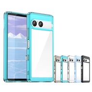 Transparent Acrylic Hard Shockproof Case For Sony Xperia 10 VII 1 VII 10VI 1VI TPU Soft Frame Clear 