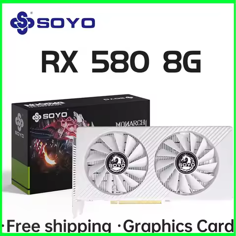 SOYO Graphics Cards AMD RX580 2048SP 8G GDDR5 256bit PCIE3.0 X16 Video Gaming Card Desktop Computer 