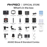 AKASO Brave 8 - Action Camera | 4K60fps Video | 48MP Image | 8K Time Lapse | 16x Slo-Mo | AI Face Me