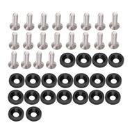 40pcs M6 Black Aluminum Billet Fender Bumper Washer Bolt Engine Bay Dress Up Kit M6x20mm