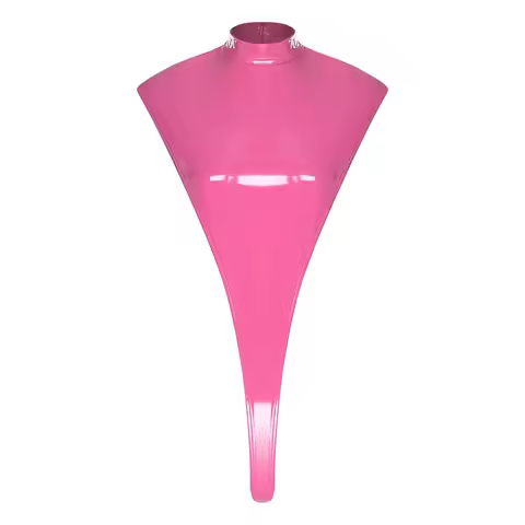 Womens Lingerie Glossy PU Leather Latex Bodysuit Lingerie Nightwear Clubwear Mock Neck High-cutting 