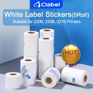 CLABEL 5 Roll Thermal Paper, Suitable For 220B, 230B, 221B Thermal Stickers, Price Tags, Suitable Fo