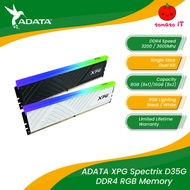 ADATA XPG Spectrix D35G DDR4 RGB (8GB/16GB(8x2) 3200Mhz/3600Mhz - Black / White