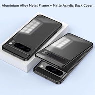 Aluminium Alloy Metal Magnetic Case For Google Pixel 9 Pro XL 8A 7 Pro Matte Acrylic Back Cover For 