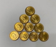 01.1977年英女皇頭像．香港五仙（10個）