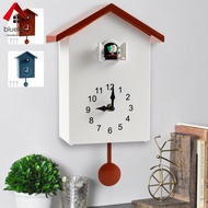 Cuckoo Clock Plastic Cuckoo Wall Clock with Bird Tweeting Sound Hanging Bird Clock Battery Operated 