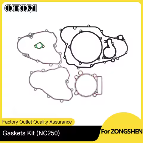 OTOM Motorcycle Complete Gasket Kit Top & Bottom End Engine Set For ZONGSHEN NC250 250cc KAYO T6 K6 
