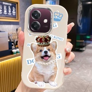 Case For OPPO A3 2024 A3 5G A3X 4G A3X 5G A3 Pro 5G Phone Cat Dog King Shockproof Round And Fat
