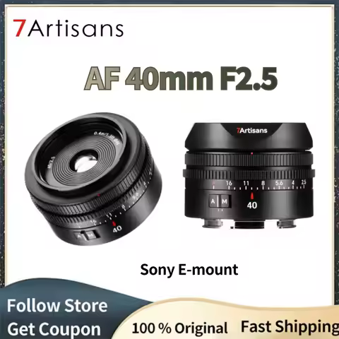 7artisans AF 40mm F2.5 Full Frame Standard Prime Camera Lens for Humanities Photography with Sony E 