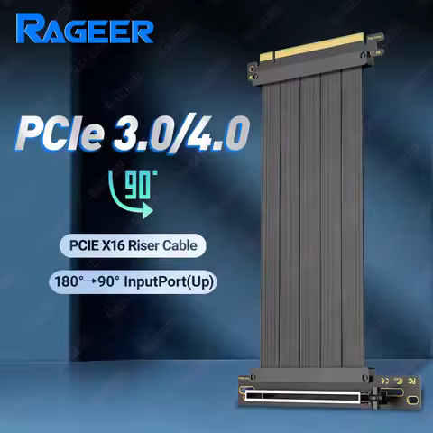 RAGEER PCIe 4.0/3.0 X16 Extension Cable, High Speed Riser Cable, GPU Extension Riser Connector for R