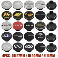 57mm Rim Center Cap RAYS ADVAN WORK ENKEI SSR Sticker Wheel Cap Wheel Cover Hub Caps For MAZDA