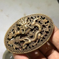 Antique Magazine Collection Old Items Pure Copper Dragon Belt Buckle 11.7