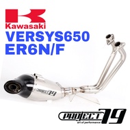 Project79 Muffler Kawasaki ER6 ER6N ER6F Full System Manifold Stainless Steel Carbon Fiber Exhaust Versys650