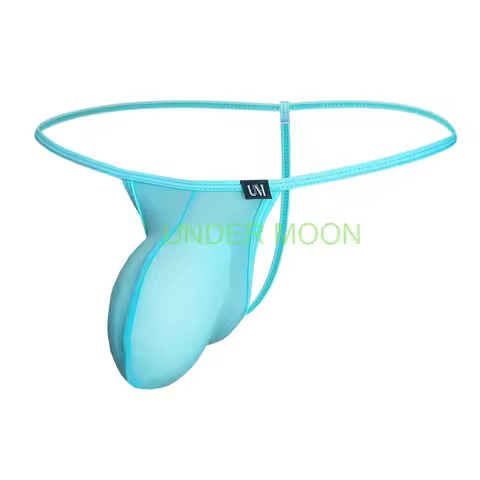 cool silk men's Thongs thin underwear for man pure color low rise g-strings
