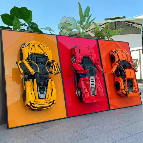 JKZUZU Display Wallboard for Lego Technic Porsche 911GT3 RS 42056,Adult Collectibles for Lego Car Wa