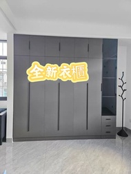 🍀🍀平放 支持定制 100%新 豪華玻璃門實木衣櫃 🍀 Wardrobe  🍀 Support customization 現代簡約卧室更衣室組合衣櫃 包送貨