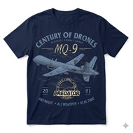 Drone MQ-9 REAPER military tshirt cotton