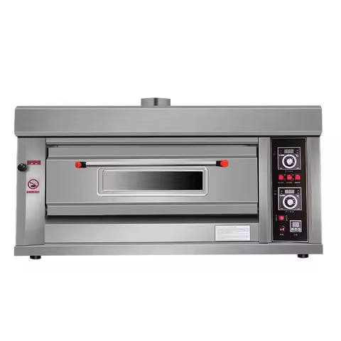 Gas Oven, Commercial Gas Oven, Liquefied Gas Single-layer Double-pan Baking, Large Oven 99min Timing