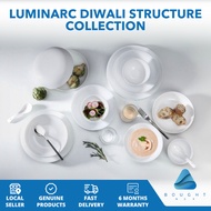 Luminarc Diwali Structure Collection Plate Bowl Dinner Dessert Soup Noodle Rice Pasta Set Opal Elega